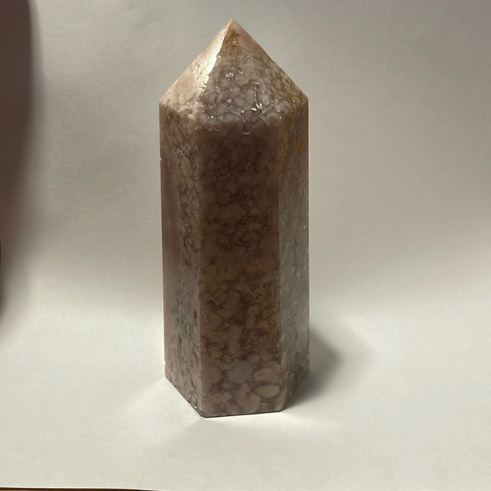 Pink Amethyst Flower Agate Tower